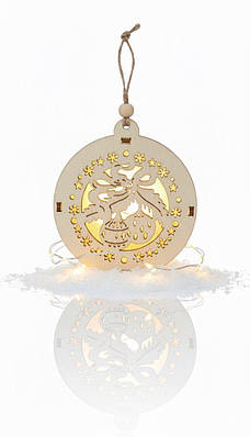 Іграшка на ялинку декоративна дерев'яна