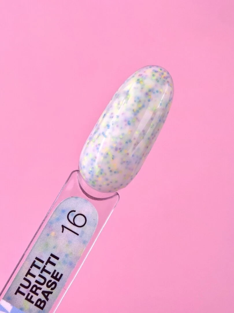 Камуфлююча база для нігтів LunaMoon Tutti Frutti Base №16, 13 мл, фото 1