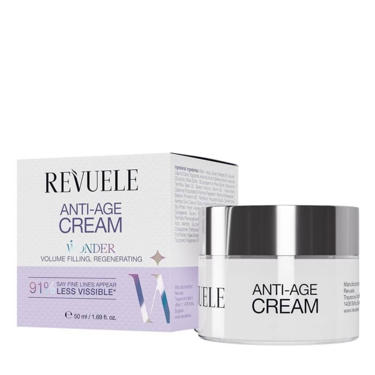 Крем для обличчя омолоджувальний Revuele Wonder Anti-Age з пепетидами, 50 мл, фото 1