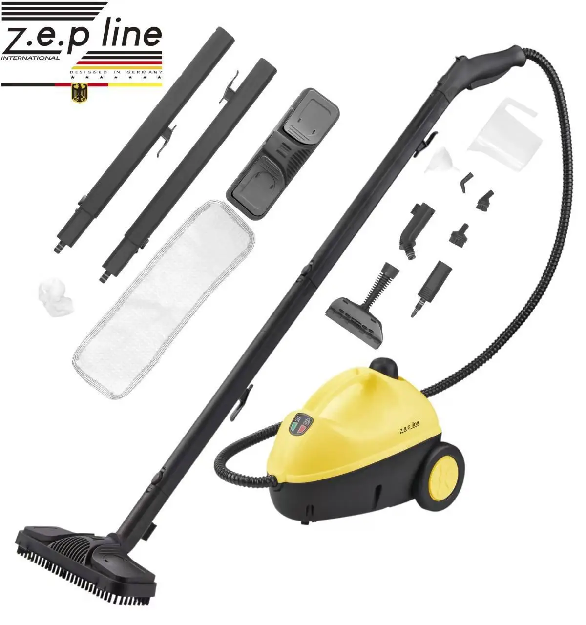 Потужний пароочисник Zepline 3000 Вт Парогенератор для прибирання без хімії, Тиск 4 Бар, Бак 1.2 л, фото 1