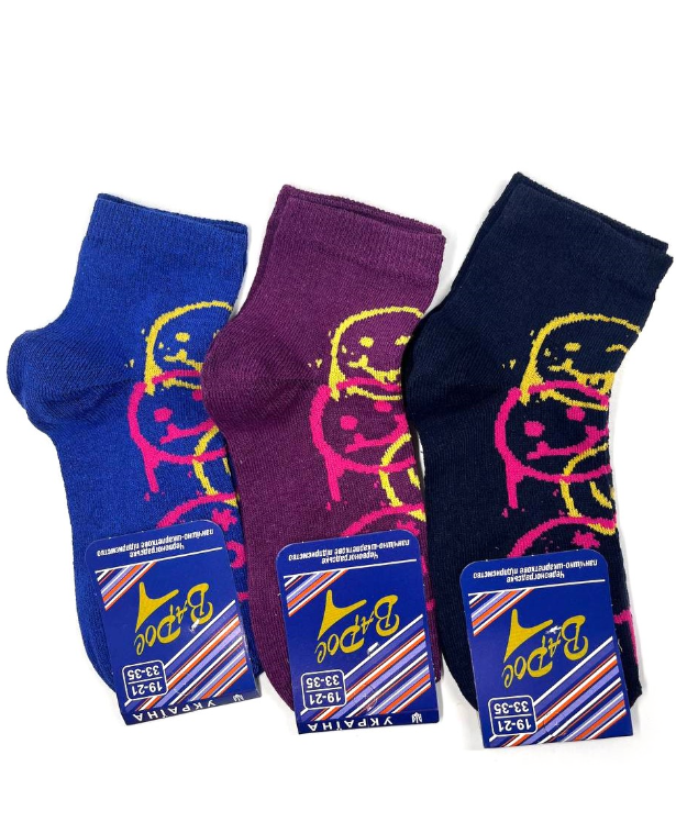 Шкарпетки підліткові Smileee 21-23р. (35-37) (12 пар!) Демісезонні Варос, фото 1