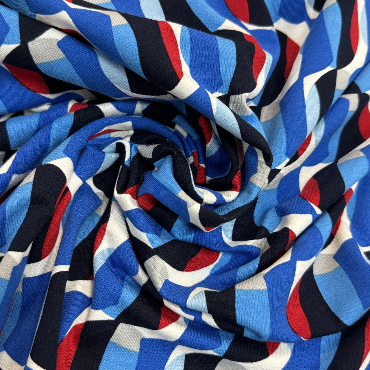 Стрейч кулір, колір блакитний/синій/червоний, фото 1