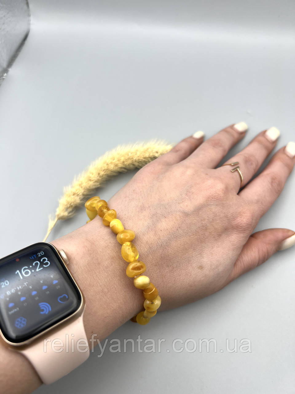 Браслет із натурального бурштину, браслет із бурштину, фото 1
