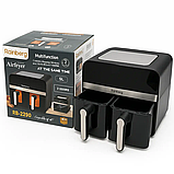 Двокамерна мультипіч Rainberg 4200 Вт Аерофритюрниця 13 л (6.5+6.5 л), Аерогриль без олії, фото 3