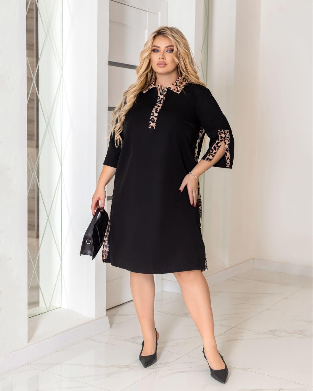 Плаття для пишних дам "Костюмка" Розміри: 48-50, 52-54, 56-58, 60-62, фото 1