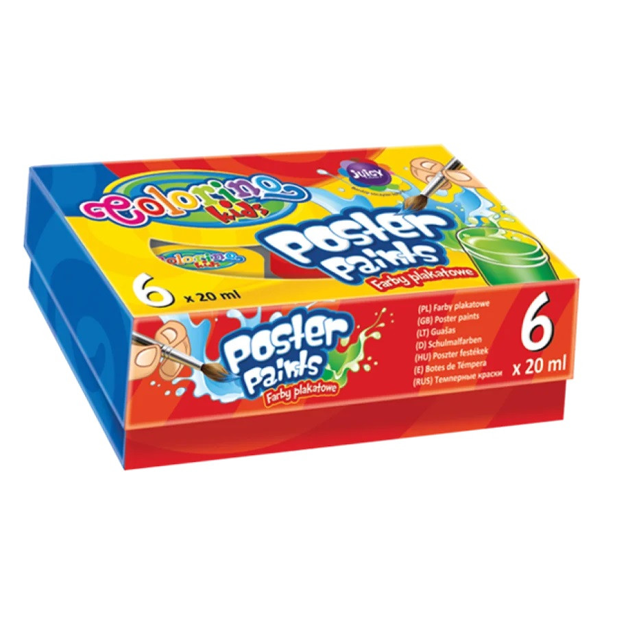 Гуаш  6кольорів по 20мл Colorino №13178PRT (75985), фото 1