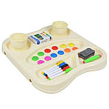 Дитячий мольберт для малювання двухсторонній з магнітами крейдою та маркерами для дітей Дитячі мольберти дошки для малювання, фото 8