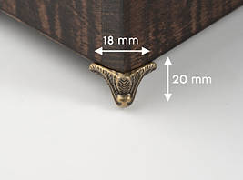 Ніжка металева. Колір "антик". 20х18мм