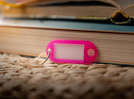 Бирка для ключів. Колір рожевий. 50мм