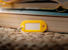 Бирка для ключів. Колір жовтий. 50 мм