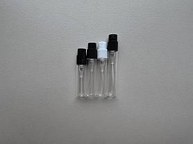 2 мл ЗАМОК скляні пробники флакончики ЗАМИКАЮТЬСЯ з чорним розпилювачем, спреєм тестер фіолка для парфумерії, фото 4
