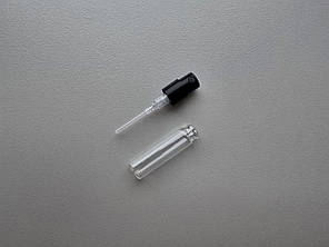 2 мл ЗАМОК скляні пробники флакончики ЗАМИКАЮТЬСЯ з чорним розпилювачем, спреєм тестер фіолка для парфумерії, фото 1