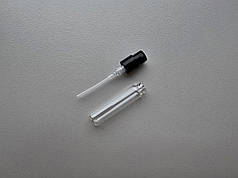 2.5 - 3 мл ЗАМОК скляні пробники флакончики ЗАМИКАЮТЬСЯ з чорним розпилювачем, спреєм тестер фіолка атомайзер для парфумерії