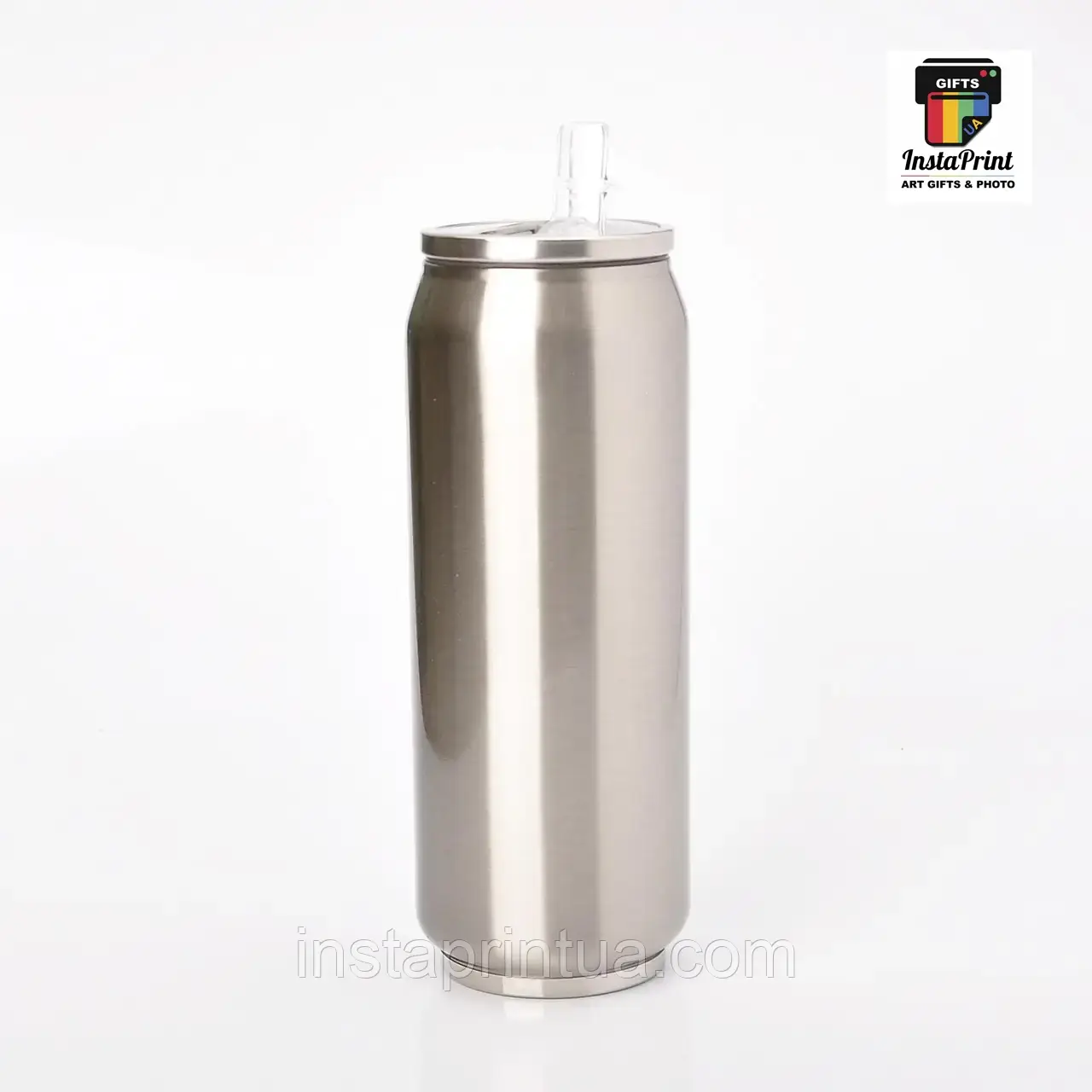 Термокружка металева "кола" сірий 500 мл + друк. Друк на термосах, фото 1