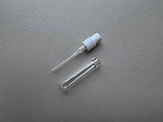 2.5 - 3 мл ЗАМОК скляні пробники флакончики ЗАМИКАЮТЬСЯ з білим розпилювачем, спреєм тестер фіолка для парфумерії