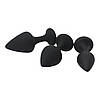 Набір анальних корків 3 Анальні корки для початківців різних розмірів силіконові Black Anal Plug 3x Set, фото 3