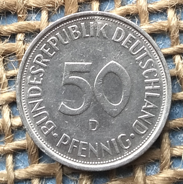 50 пфенiгiв 1973 року. (D) Нiмеччина - ФРН, фото 1