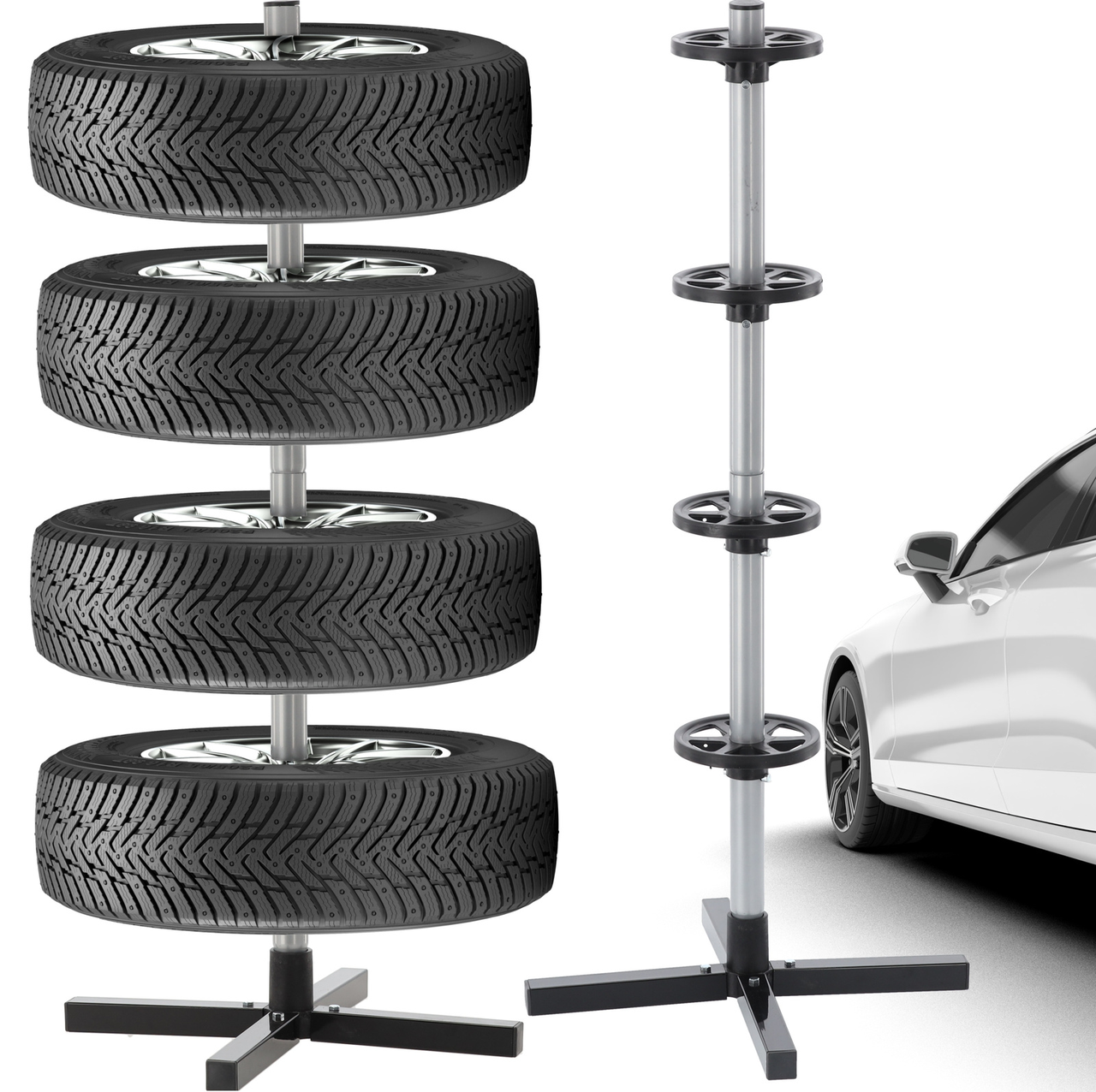 Стійка для зберігання шин (підставка для коліс) Garden Line на 4 шт, максимальне навантаження - 100 кг (Польща), фото 1