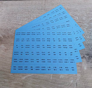 Мітки, індекси (укр.), розмір: 16х11 см.