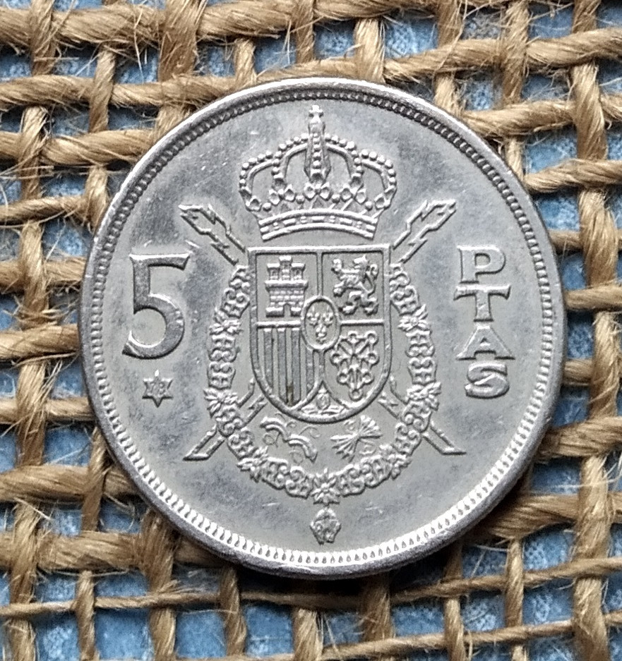 5 песет 1975 року. (78) Iспанiя, фото 1