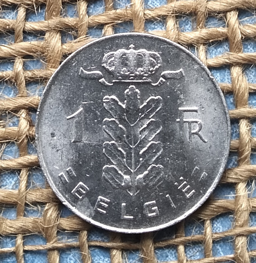 1 франк 1977 року. Бельгiя, фото 1