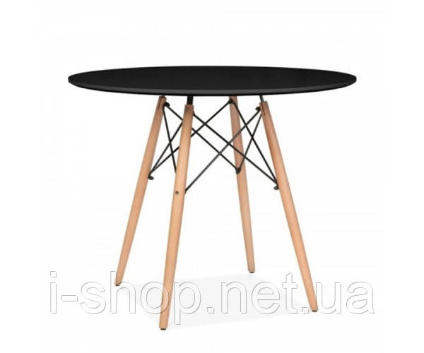 Стіл Тауер Вуд круглий д. 80 см чорний