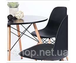 Стіл Тауер Вуд круглий д. 80 см чорний, фото 4