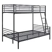 Двоярусне ліжко для дітей 90x200 см TRES Чорне 2в1 (MEBEL ELIT) ME.TRES/90/120/CZ/LOZP