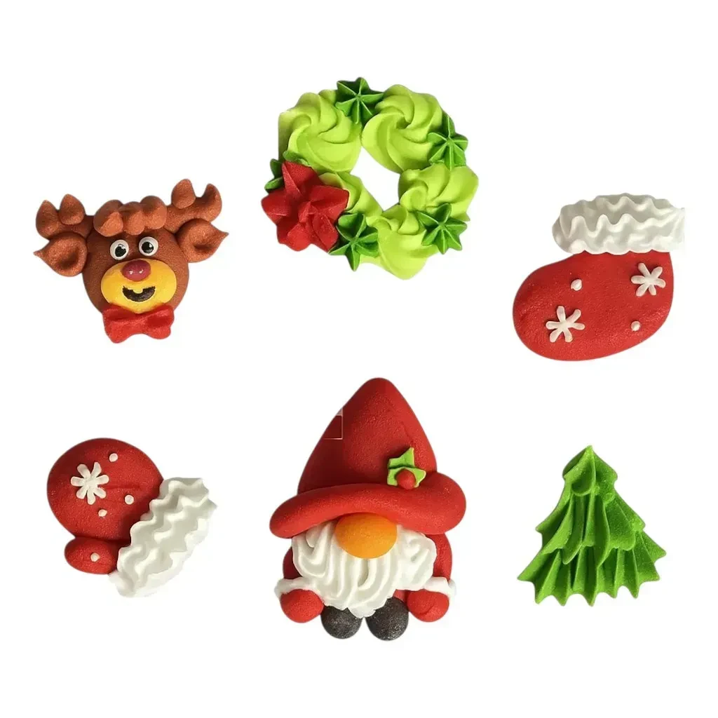 Набір кондитерських цукрових прикрас "Ялинкові декорації #2 ", фото 1