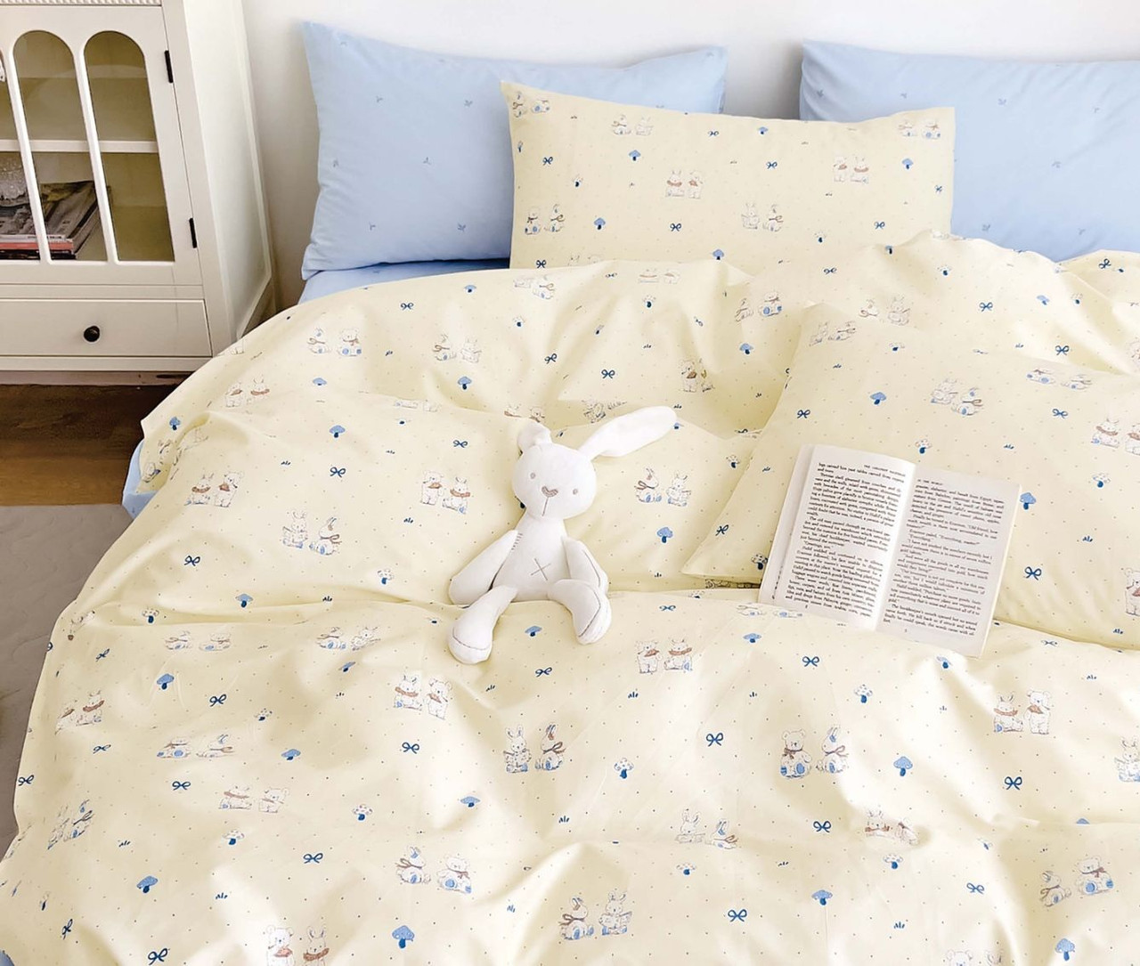 Дитяча постільна білизна для немовлят Viluta сатин твіл — 800 з простирадлом на гумці, фото 1