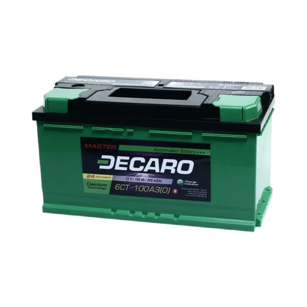 Акумулятор 100Ah 12V DECARO MASTER 353×175×190 R EN840 6СТ-100 А3 (0) M