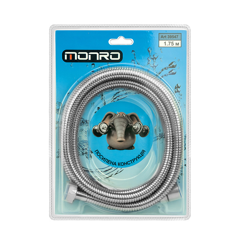 Шланг душовий MONRO 1.75м нержавіюча сталь WT-J175, фото 1