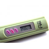 Тестер якості води та температури TDS-3 портативний аналізатор, фото 3