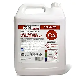 Засіб для миття сантехніки, керамічних поверхонь, плитки Onclean,засоби для чищення кахлю раковин 5 л