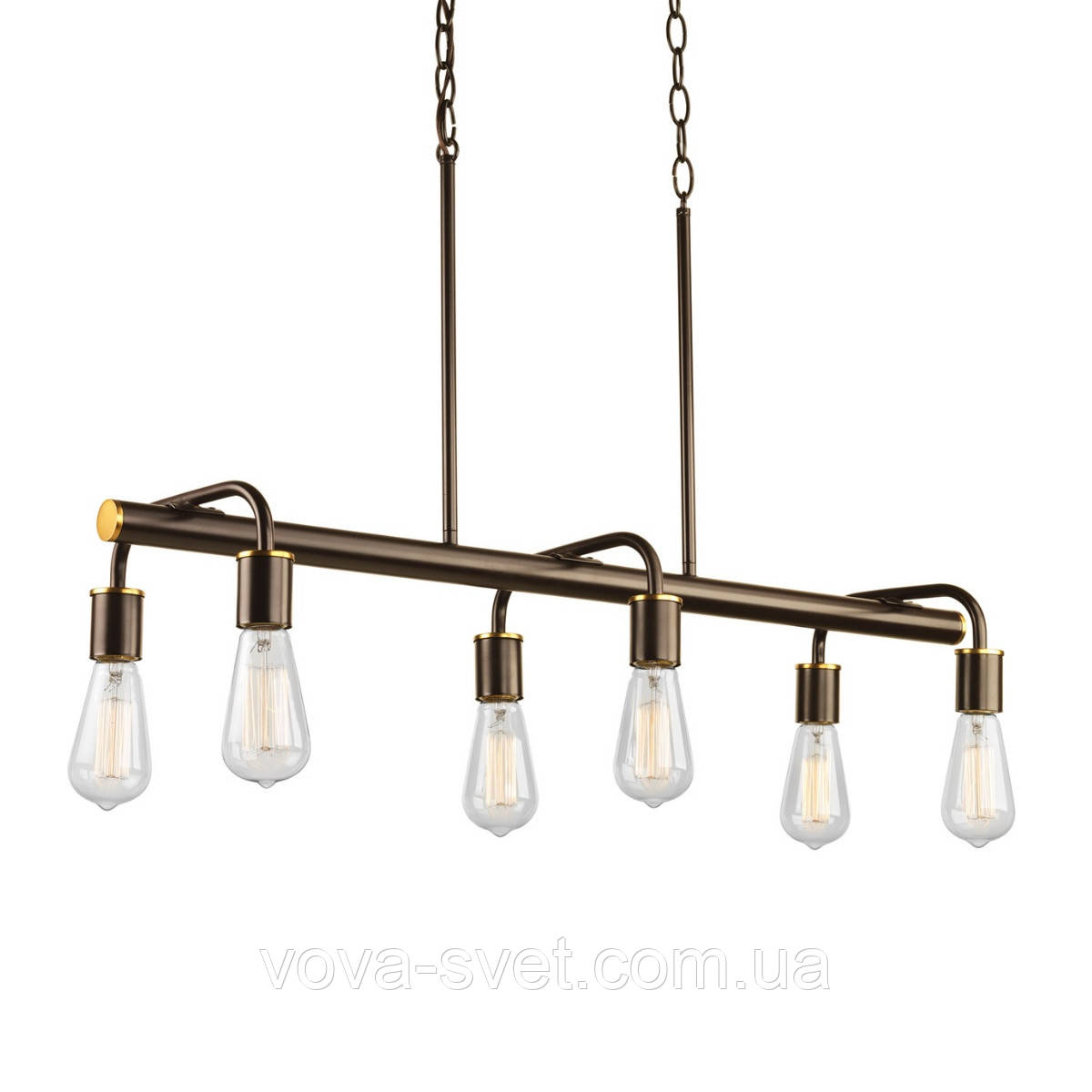 Підвісний світильник [Industrial Loft Classic — 6 Lamp Edisons ]