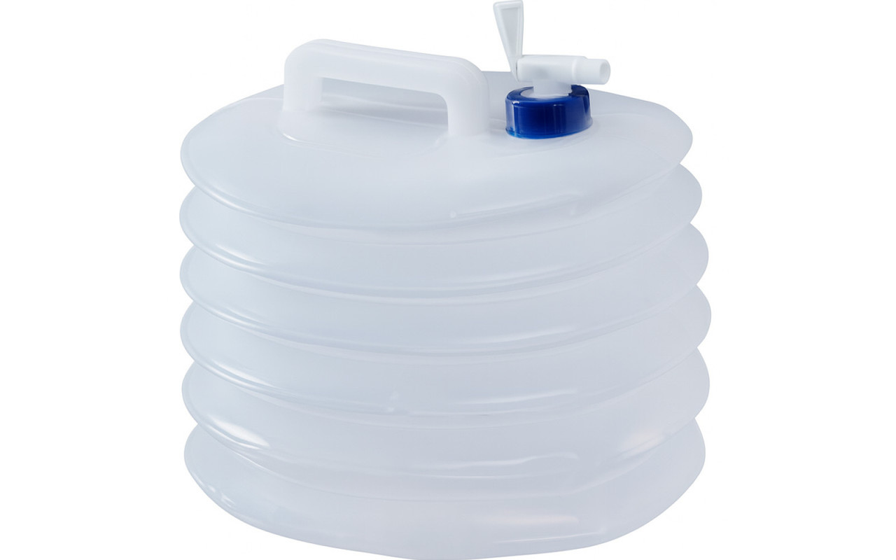 Каністра пакет для води складана з ручкою та краном, трансформер, 10л, прозора, фото 1