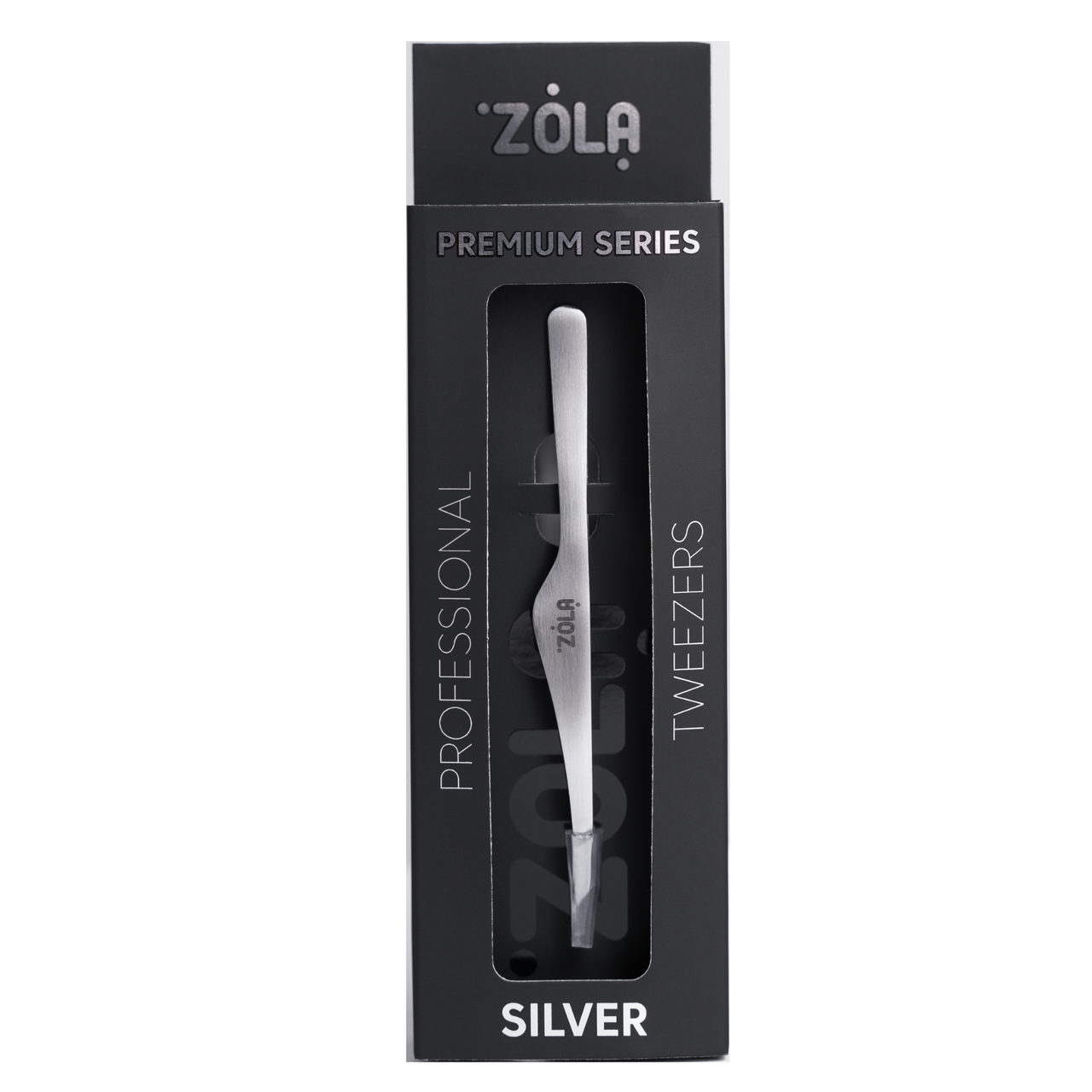 ZOLA | Професійний пінцет для брів Зола | Преміум серія | SILVER (Срібний)