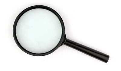 Лупа d-100 мм 3-х кратна скляна лінза широка рамка пластикова оправа (2*10,5*19,5см)