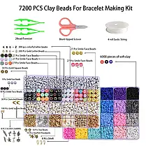 Набір для рукоділля та створення прикрас — яскраві бусини з полімерної глини 6 мм, фото 3