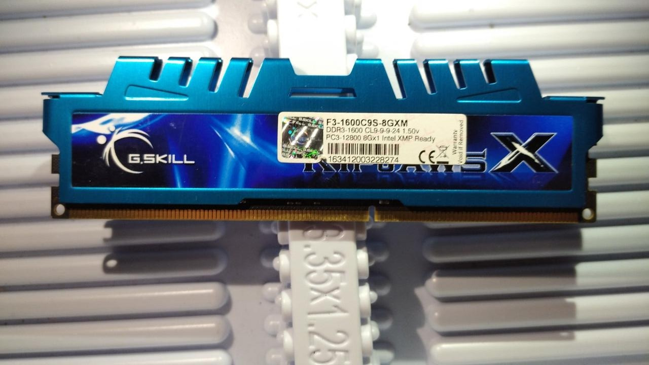 8GB DDR3 1600MHz G.Skill RipJawsX PC3 12800U 2Rx8 RAM Оперативна пам'ять F3-1600C9S-8GXM, фото 1