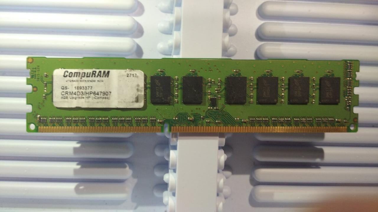 4GB DDR3L 1333MHz CompuRAM PC3L 10600E 1Rx8 RAM ECC Оперативна пам'ять, фото 1