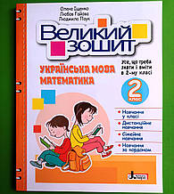 НУШ 2 клас, Українська мова, Математика, Великий зошит, Іщенко Олена, Літера