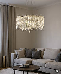 Вишукана  кришталева люстра підвісна хром