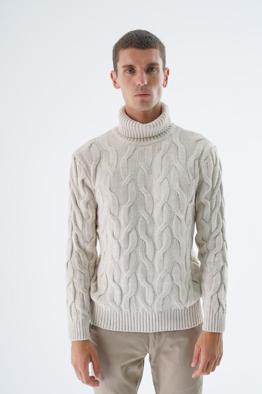 Светр чоловічий Trist Star 5337 BEJ 70% шерсть 20% акрил 10% поліамід L(Р), фото 1
