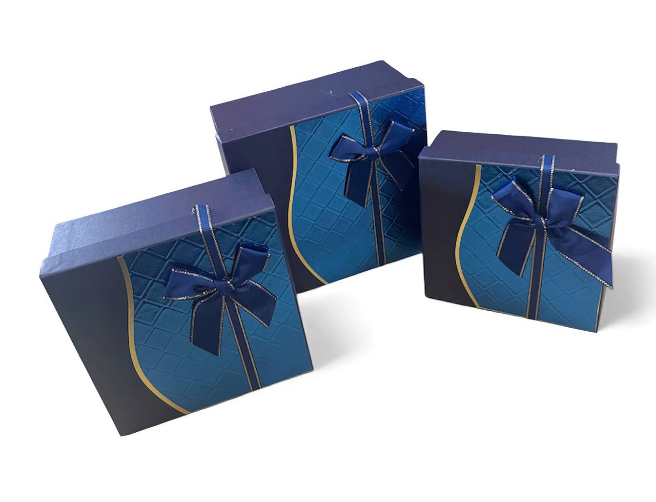 Набір Подарункових Коробок "Королівський Сапфір" (3 шт.) Темно-Синій