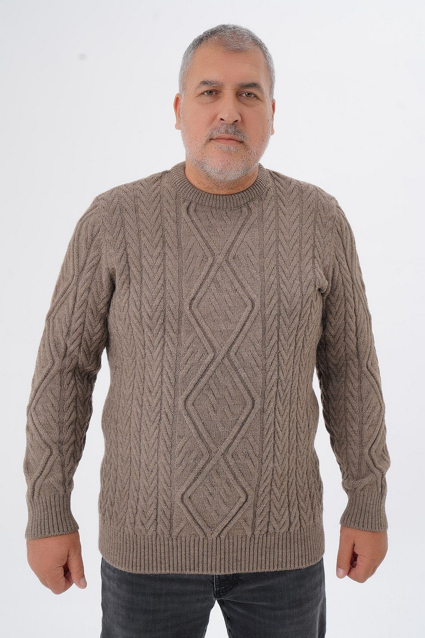 Светр чоловічий Trist Star BTL 2121 S.KAHVE 70% шерсть 20% акрил 10% поліамід 4XL(Р), фото 1