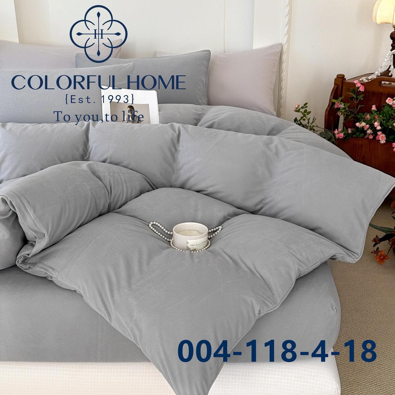 Тепла постільна білизна Colorful Home Байка Євро - простирадло на гумці