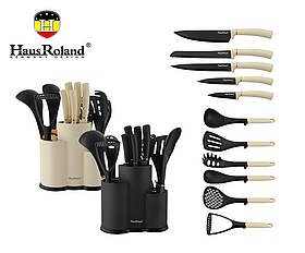 Набір ножів та кухонного приладдя Haus Roland HR620-1, 12 предметів у підставці