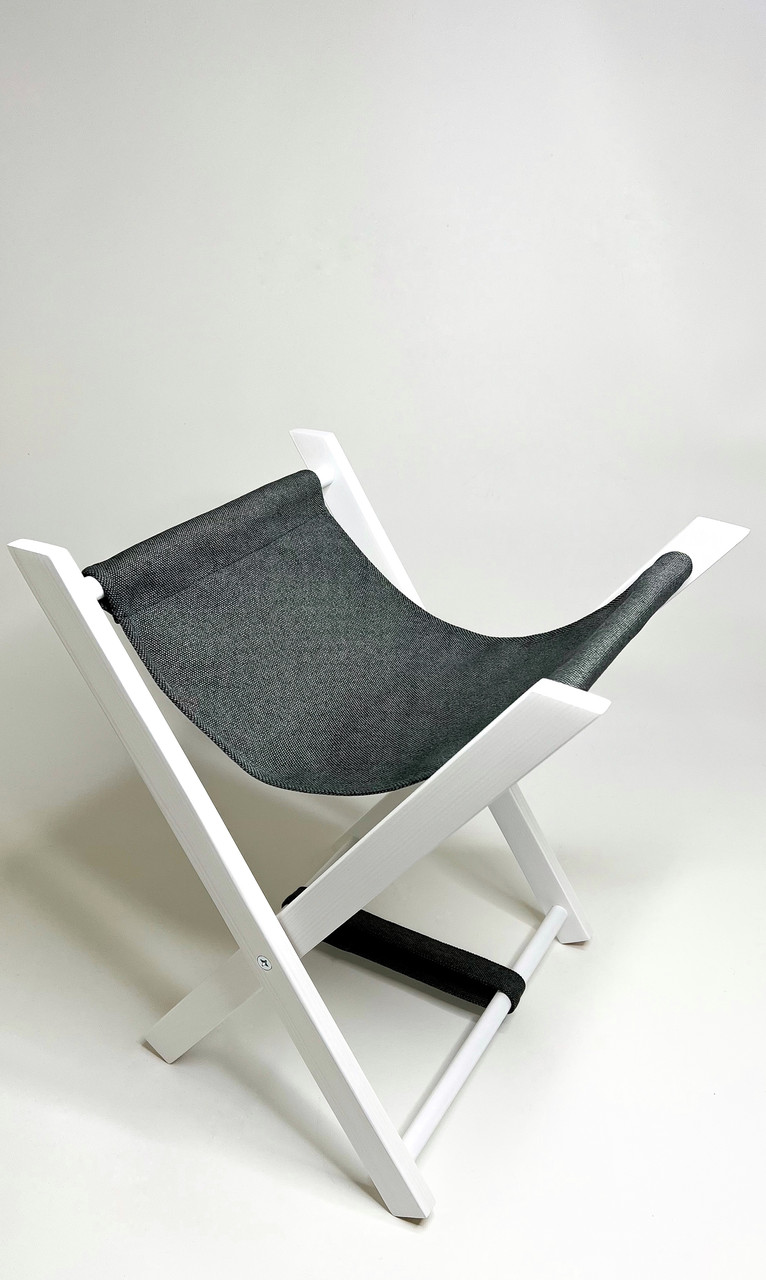 Підставка для сумки, білий каркас з сірим текстилем, фото 1