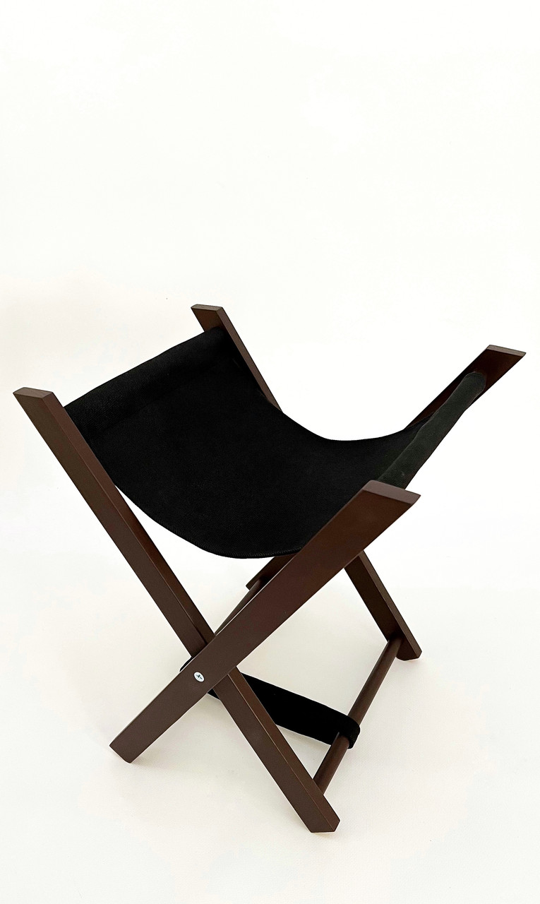 Підставка для сумки, коричневий каркас з чорним текстилем, фото 1